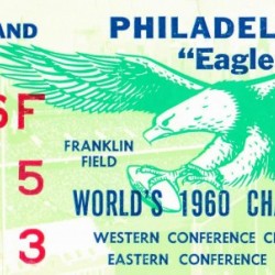 1960 Philadelphia Eagles Football Ticket Print